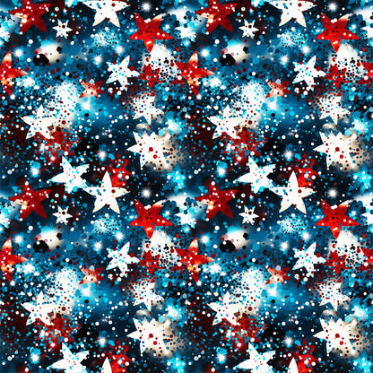 Patriotic Confetti and Glitter Pattern 5 Quilting Cotton Fabric