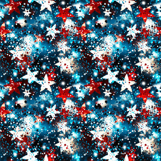 Patriotic Confetti and Glitter Pattern 5 Quilting Cotton Fabric