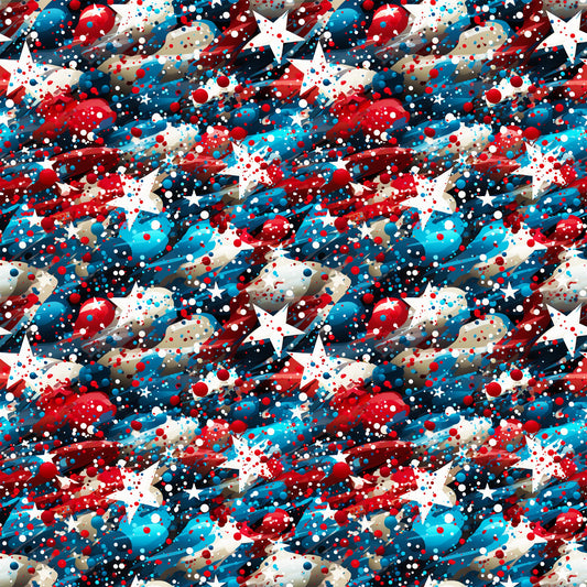Patriotic Confetti and Glitter Pattern 6 Quilting Cotton Fabric