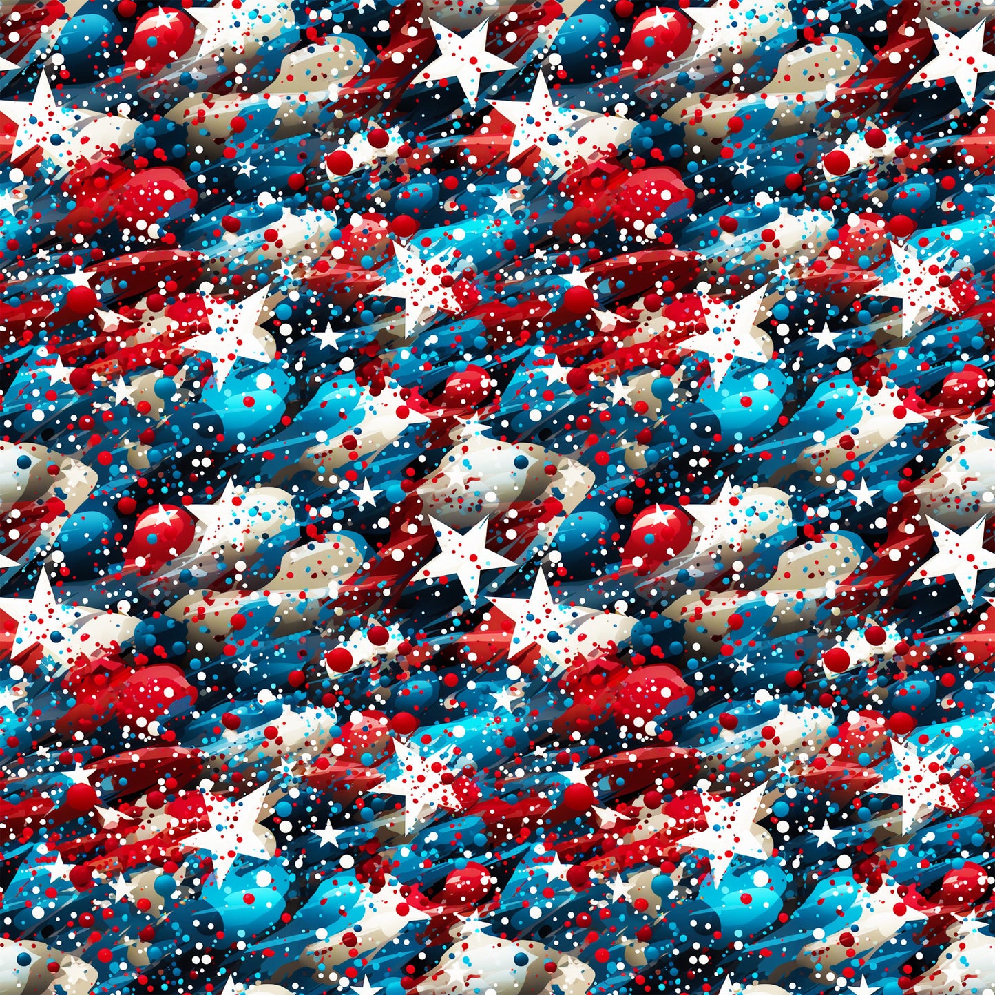 Patriotic Confetti and Glitter Pattern 6 Quilting Cotton Fabric