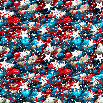 Patriotic Confetti and Glitter Pattern 6 Quilting Cotton Fabric