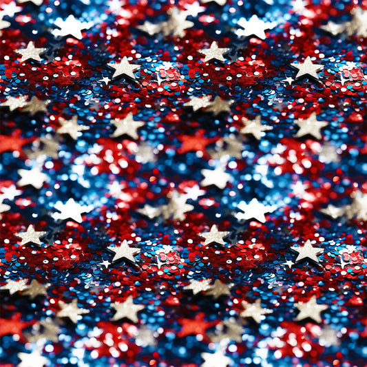 Patriotic Confetti and Glitter Pattern 7 Quilting Cotton Fabric