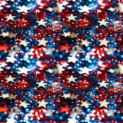 Patriotic Confetti and Glitter Pattern 7 Quilting Cotton Fabric