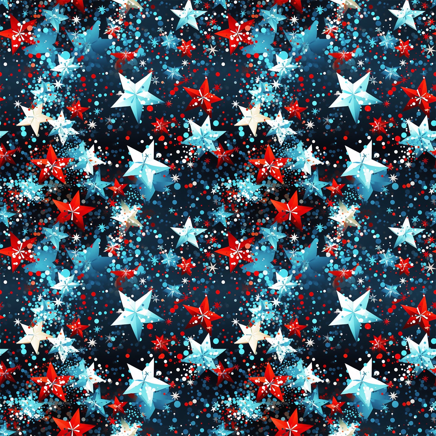 Patriotic Confetti and Glitter Pattern 8 Quilting Cotton Fabric