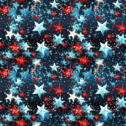 Patriotic Confetti and Glitter Pattern 8 Quilting Cotton Fabric