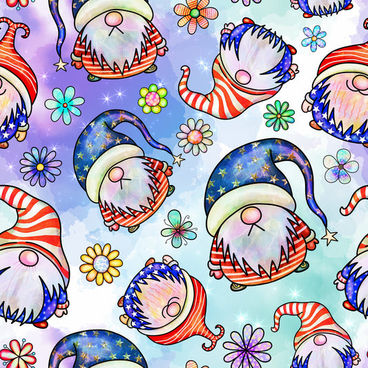 Patriotic Gnomes Pattern 11 Quilting Cotton Fabric
