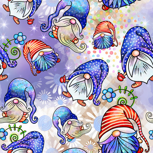 Patriotic Gnomes Pattern 12 Quilting Cotton Fabric