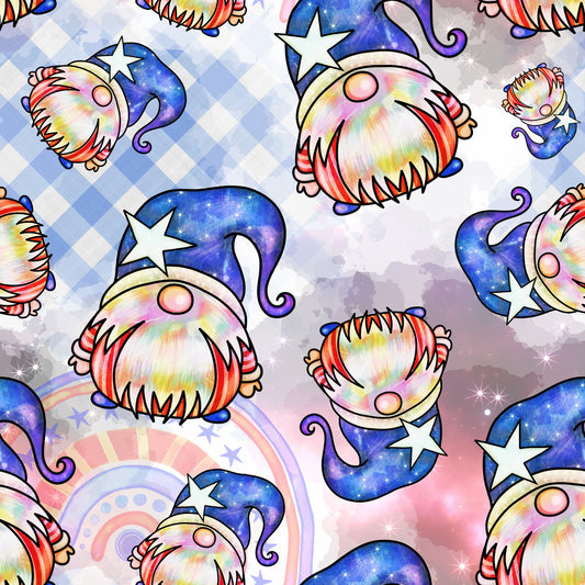 Patriotic Gnomes Pattern 3 Quilting Cotton Fabric