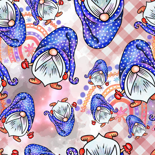 Patriotic Gnomes Pattern 7 Quilting Cotton Fabric