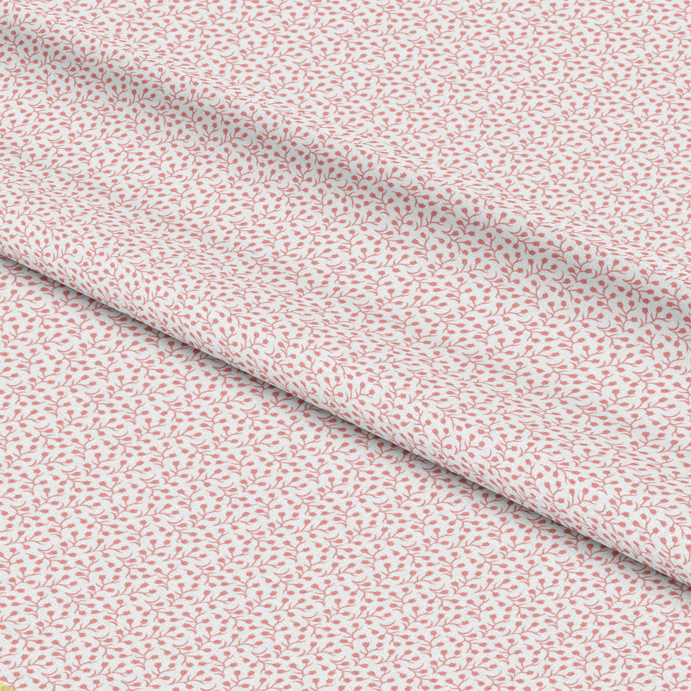 Peach Puff Ditsy Flowers Quilting Cotton Fabric