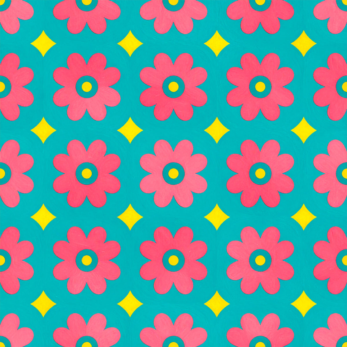 Peacock Teardrop Florals Pattern 10 Quilting Cotton Fabric