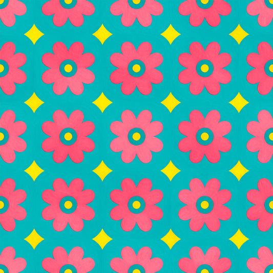 Peacock Teardrop Florals Pattern 10 Quilting Cotton Fabric