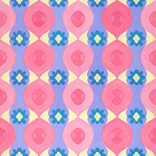 Peacock Teardrop Florals Pattern 18 Quilting Cotton Fabric