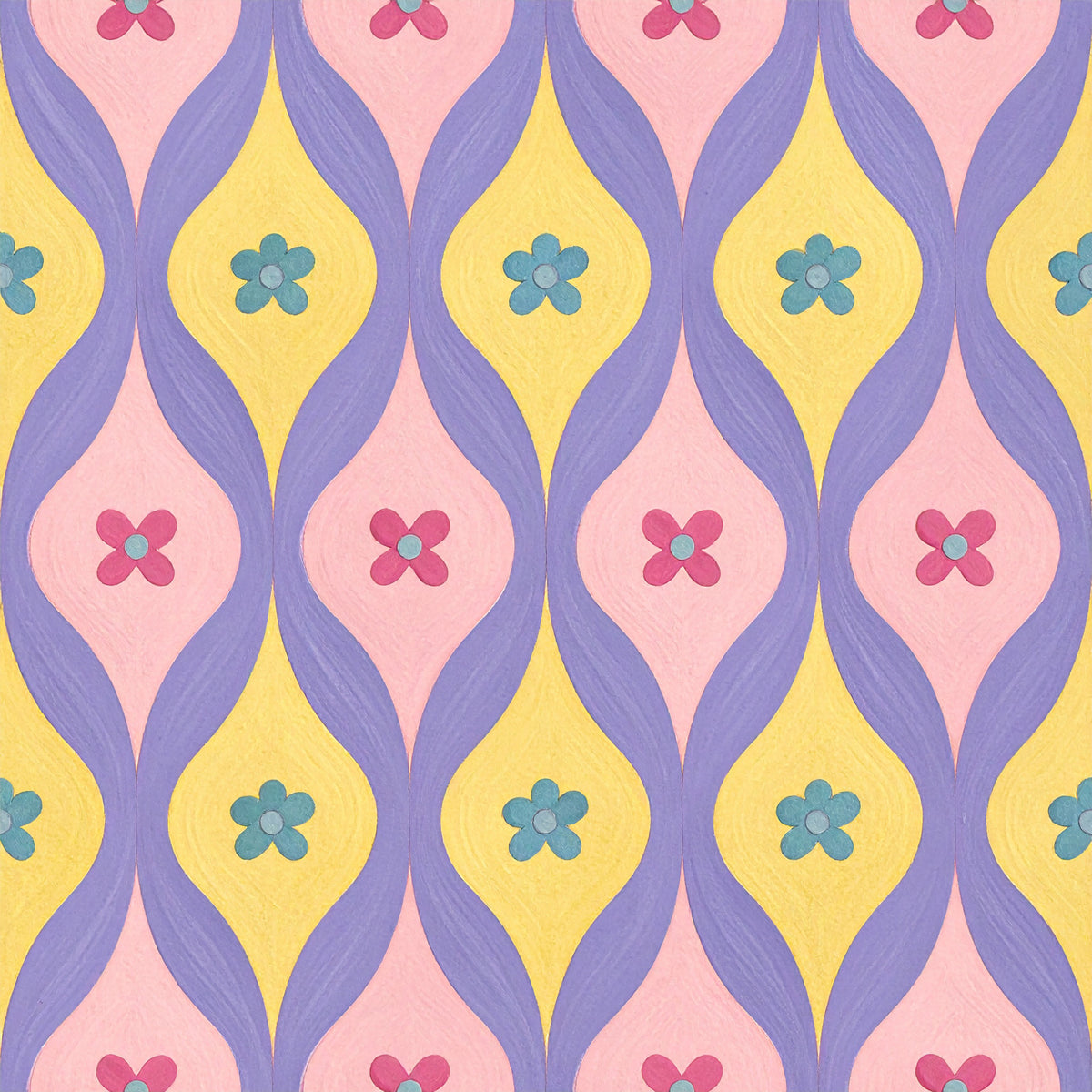 Peacock Teardrop Florals Pattern 2 Quilting Cotton Fabric