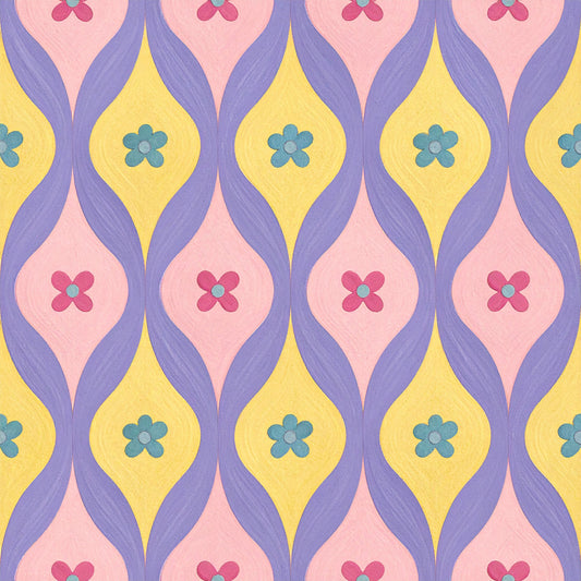 Peacock Teardrop Florals Pattern 2 Quilting Cotton Fabric