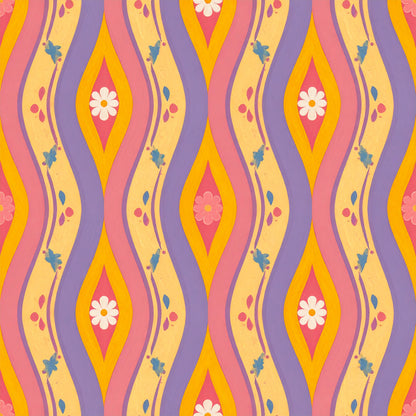 Peacock Teardrop Florals Pattern 24 Quilting Cotton Fabric