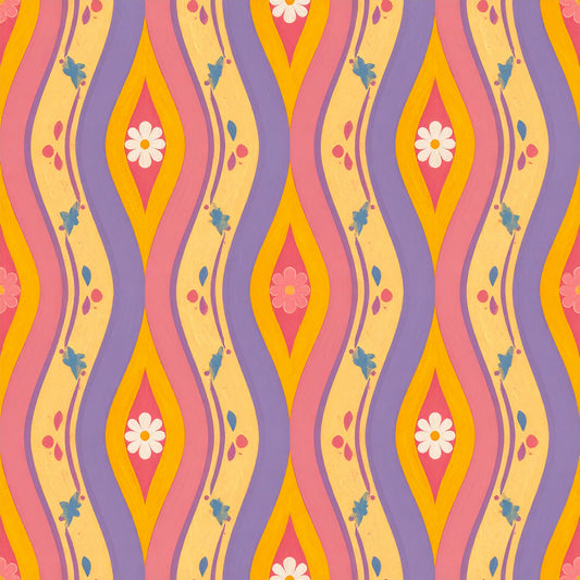 Peacock Teardrop Florals Pattern 24 Quilting Cotton Fabric