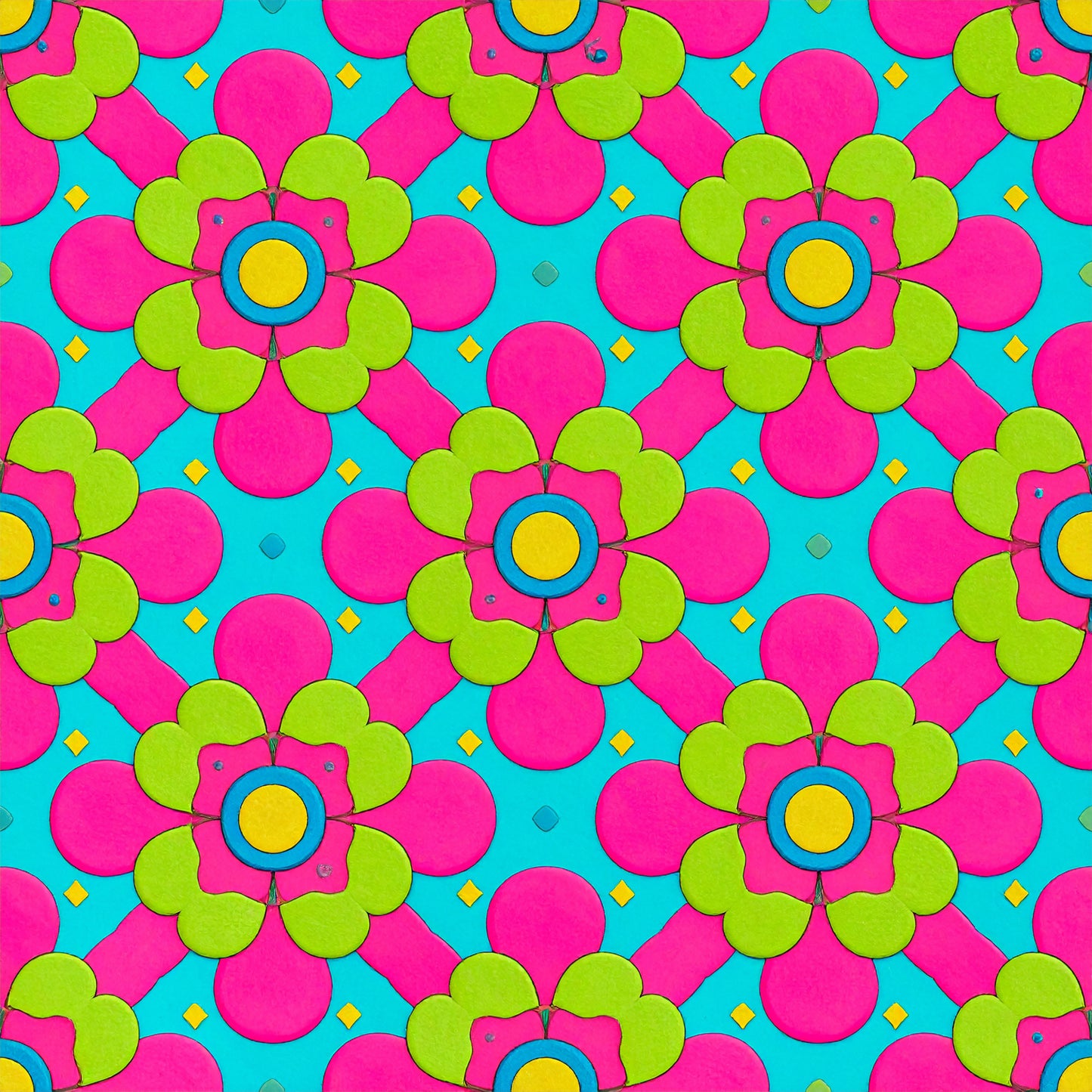 Peacock Teardrop Florals Pattern 6 Quilting Cotton Fabric