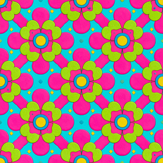 Peacock Teardrop Florals Pattern 6 Quilting Cotton Fabric