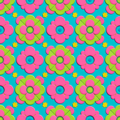 Peacock Teardrop Florals Pattern 7 Quilting Cotton Fabric