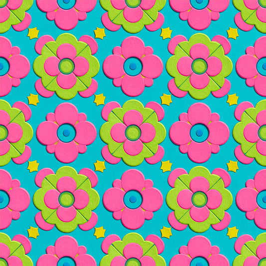 Peacock Teardrop Florals Pattern 7 Quilting Cotton Fabric