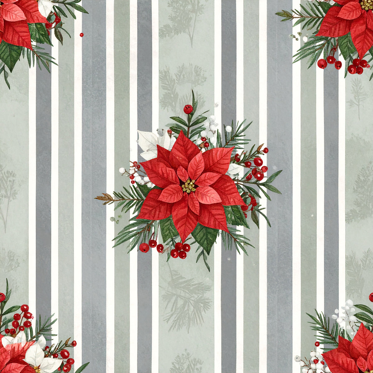 Peppermint Spice Christmas Pattern 16 Quilting Cotton Fabric