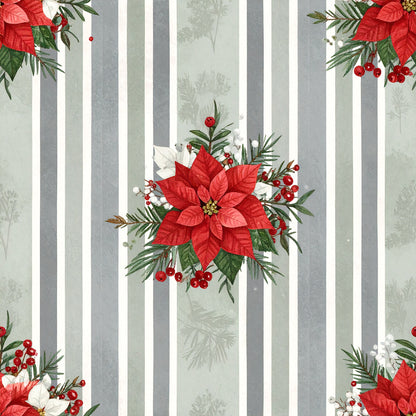 Peppermint Spice Christmas Pattern 16 Quilting Cotton Fabric