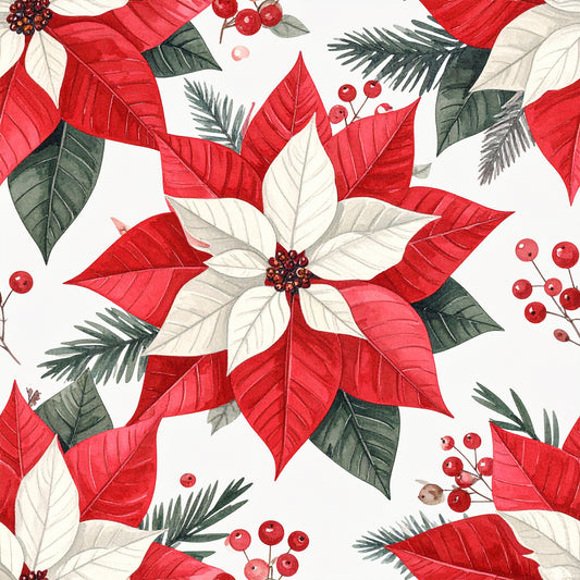 Peppermint Spice Christmas Pattern 19 Quilting Cotton Fabric