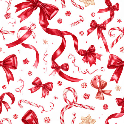 Peppermint Spice Christmas Pattern 2 Quilting Cotton Fabric