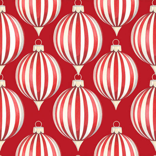 Peppermint Spice Christmas Pattern 5 Quilting Cotton Fabric