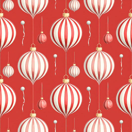 Peppermint Spice Christmas Pattern 6 Quilting Cotton Fabric