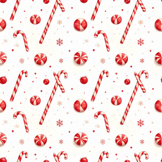 Peppermint Spice Christmas Pattern 9 Quilting Cotton Fabric
