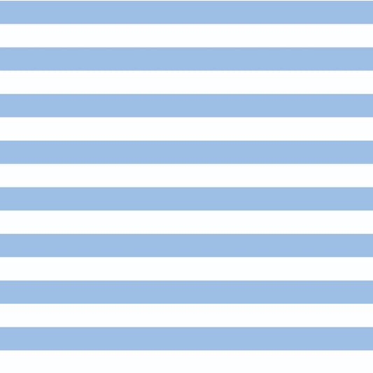 A pattern of evenly spaced horizontal blue and white stripes fills the image.