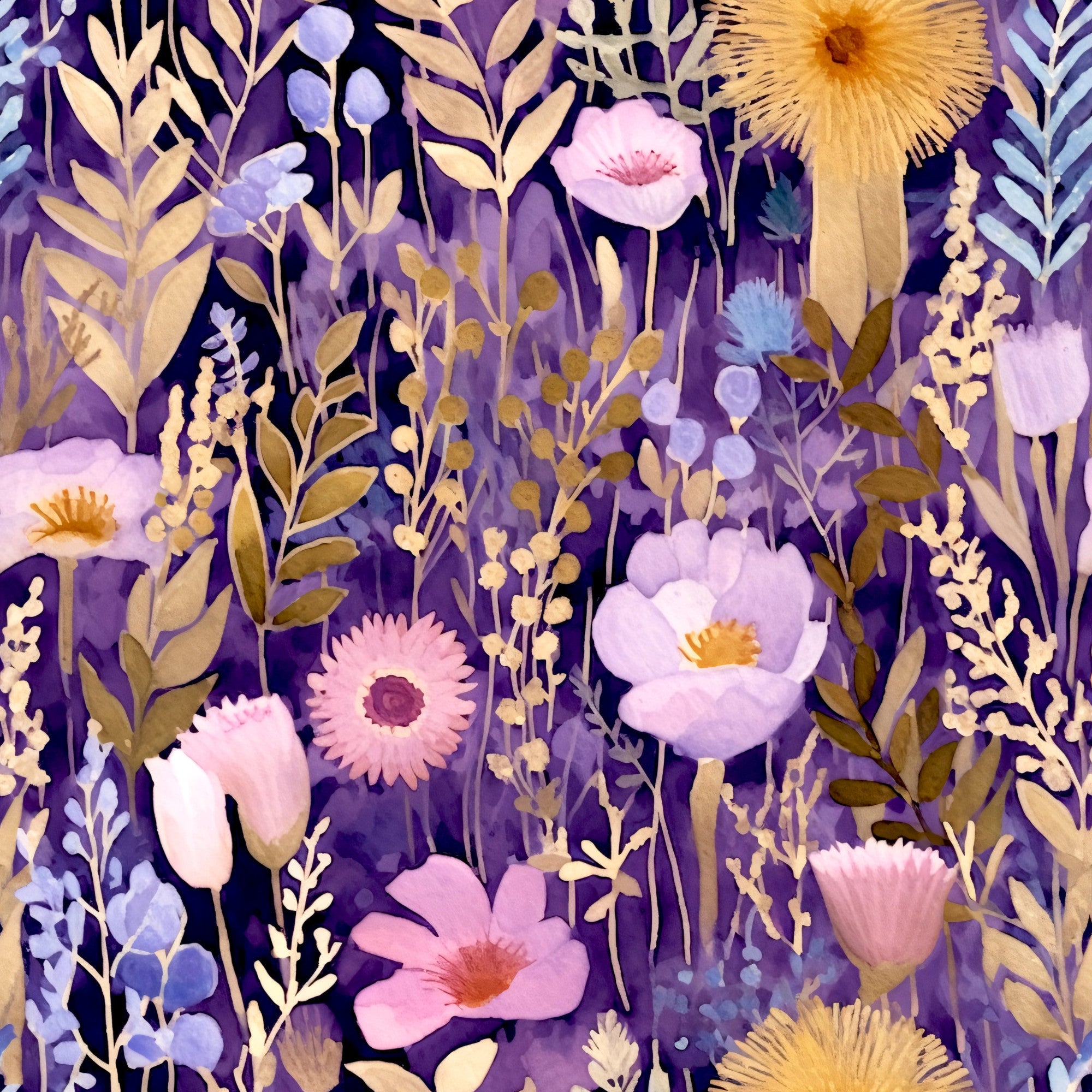 Periwinkle Purple Pink Floral – FabricMegaStore.com