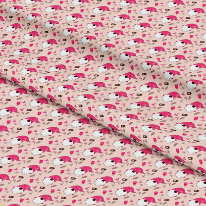 Pink Christmas Gnomes Pattern 13 Quilting Cotton Fabric