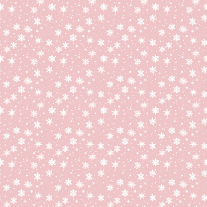 Pink Christmas Pattern 1 Quilting Cotton Fabric