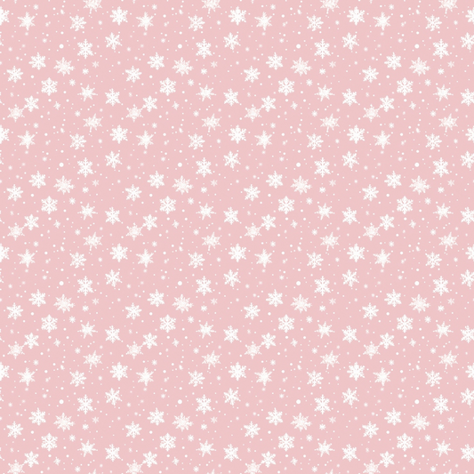 Pink Christmas Pattern 1 Quilting Cotton Fabric