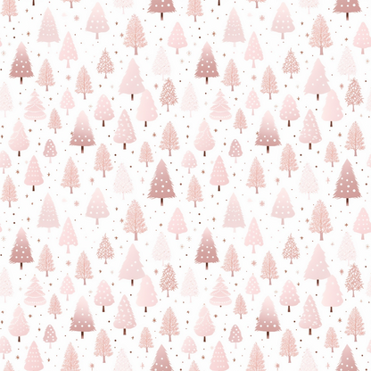 Pink Christmas Pattern 14 Quilting Cotton Fabric