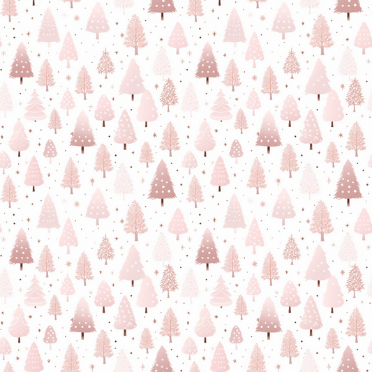 Pink Christmas Pattern 14 Quilting Cotton Fabric