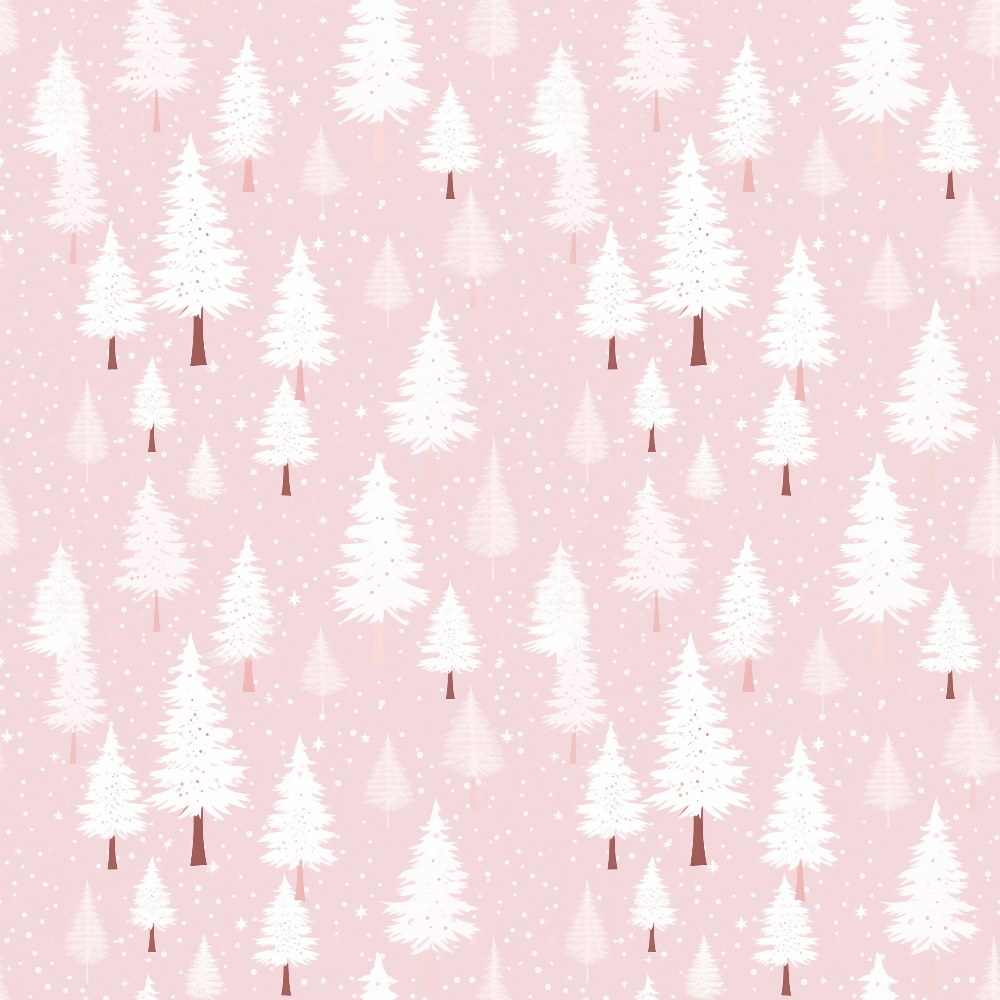 Pink Christmas Pattern 19 Quilting Cotton Fabric