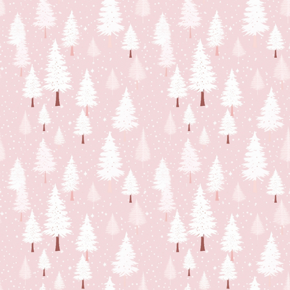 Pink Christmas Pattern 19 Quilting Cotton Fabric