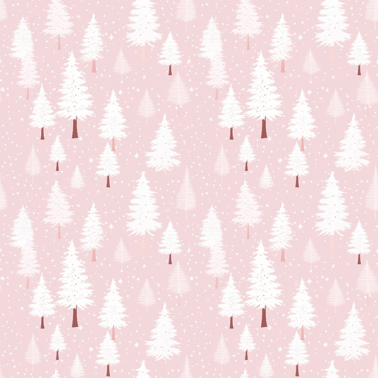 Pink Christmas Pattern 19 Quilting Cotton Fabric