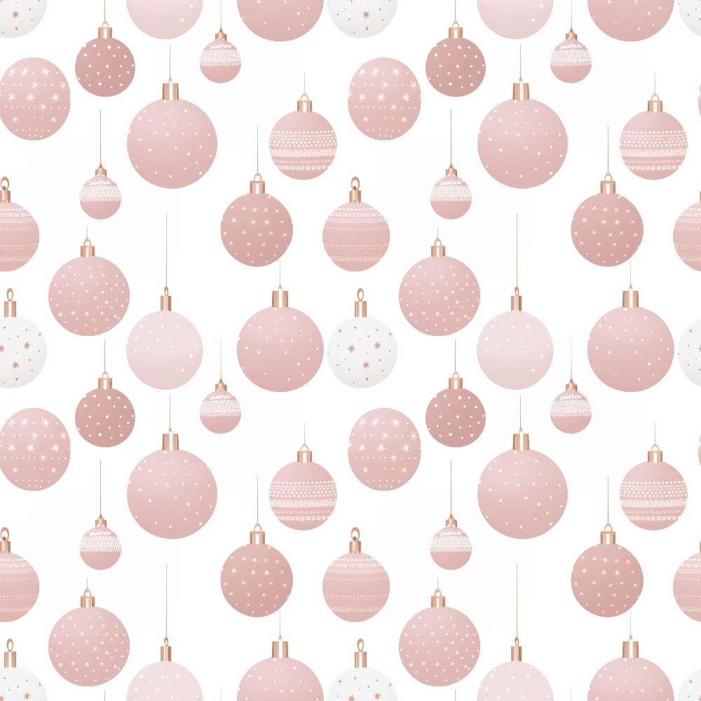 Pink Christmas Pattern 3 Quilting Cotton Fabric