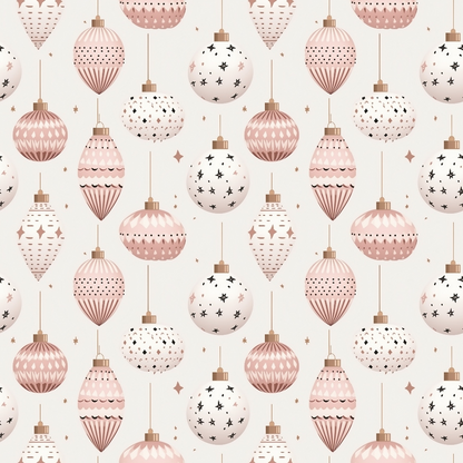 Pink Christmas Pattern 7 Quilting Cotton Fabric