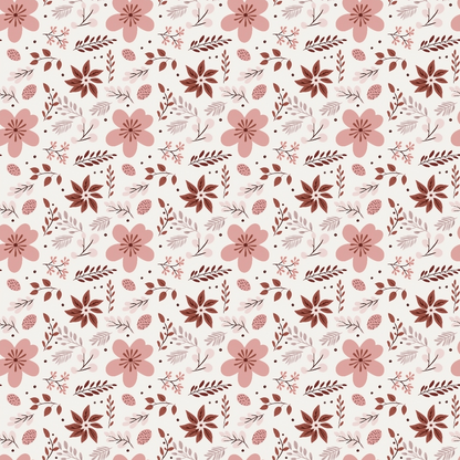 Pink Christmas Pattern 9 Quilting Cotton Fabric