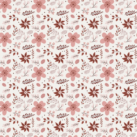 Pink Christmas Pattern 9 Quilting Cotton Fabric