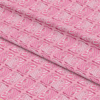 Pink Cowgirl Boots Pattern 1 Quilting Cotton Fabric