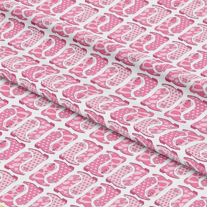 Pink Cowgirl Boots Pattern 4 Quilting Cotton Fabric