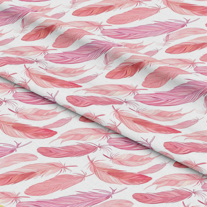 Pink Feathers Pattern 1 Quilting Cotton Fabric