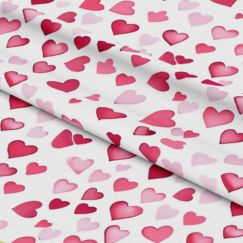 Pink Valentines Day Pattern 2 Quilting Cotton Fabric